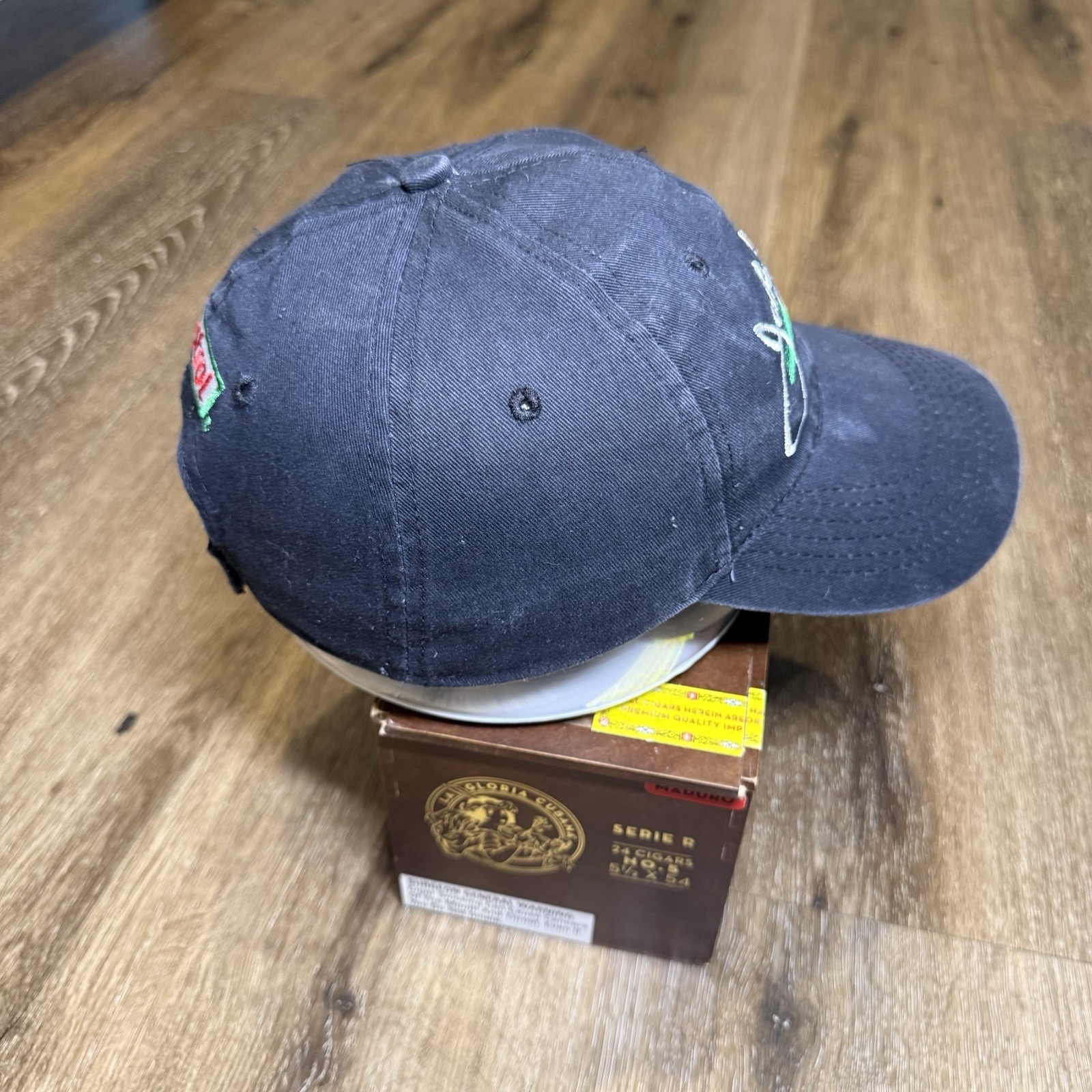 Vintage 90s John Force Castrol Oil Hat Black Adj Strap Embroidered Racing Nascar — image 5 of 5
